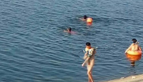 网曝 都昌一男子大庭广众之下竟然全裸游泳